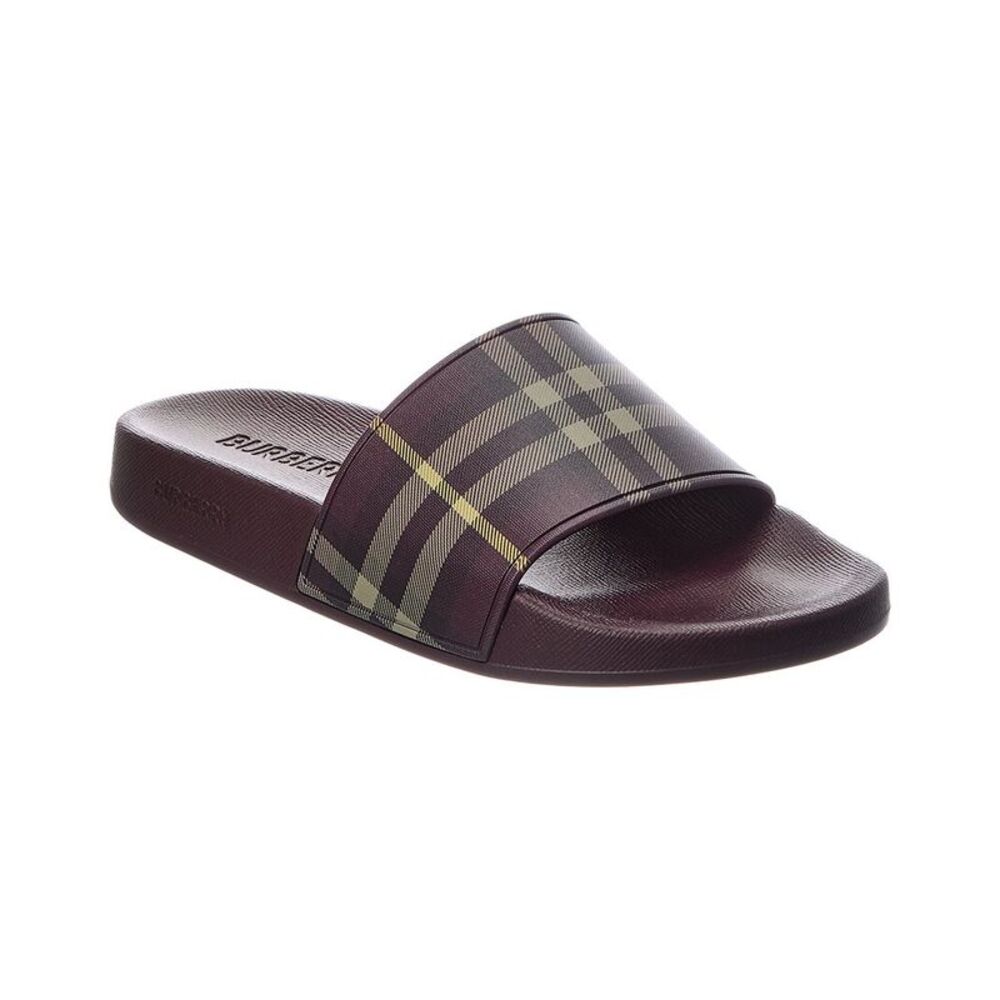 Burberry Furley Check Slide, Red